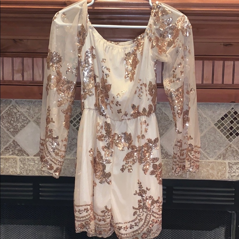 GOLD SPARKLY ROMPER